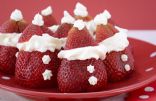 Santa Strawberries (Cream Cheese-Stuffed Strawberry Bites)