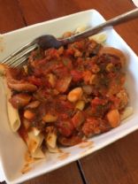 Sausage, Kale Marinara sauce with Penne 