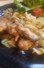 Smoked chicken and leeks