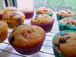 Strawberry Blueberry Yogurt Muffins