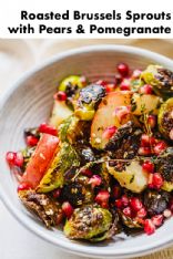 Sweet Paul Roasted Brussels Sprouts with Pears and Pomegranate