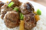 Sweet and Sour Meatballs Over Rice