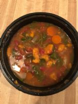 Sweet potato kidney bean soup 