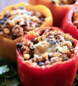 Vegetarian Enchilada Stuffed Peppers