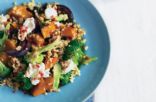 Warm bulgar wheat, roast squash and ricotta salad recipe