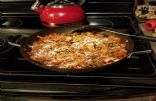 Red Lentil Pasta with Zucchini, Peppers, Garlic, Onions