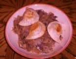 Pierogi With Sauerkraut steak and Mushrooms