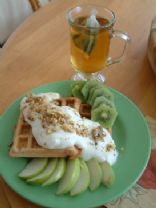 Mel's Oatbran apple cinnamon waffles 