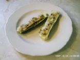 Zucchini boats au gratin