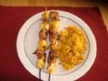 Pineapple and Tuna Skewers