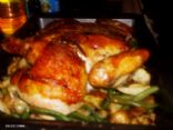 roasted lemon chicken with green beans and potatoes