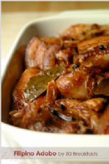 Lite Adobo ~ Tangy Chicken in Garlic Sauce