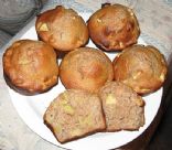 Whole wheat apple honey muffins