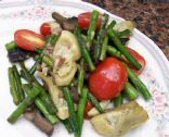 Asparagus, Artichoke and Mushroom Saute