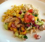 Grilled Chicken with Warm Mango Salsa