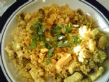 Curried Brown Rice with Mushrooms and Tofu