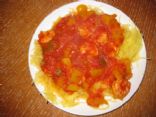 Spicy Shrimp Marinara (With Spaghetti Squash and loads of good for you vitamins :)