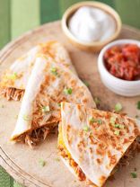 BBQ Chicken & Cheddar Quesadillas