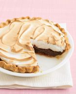 Meringue Chocolate Pudding Pie with Coconut Pie Crust
