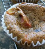 Banana - Berry Rhubarb Muffins