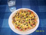 Vegetarian Tortilla Pizza