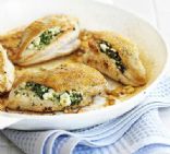 Spinach, Feta, Ricotta Stuffed Chicken