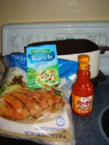 Buffalo Ranch Chicken Tortillas w/ Bell Peppers and Onions