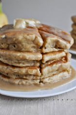 Whole Wheat Brown Sugar Banana Bread Pancakes