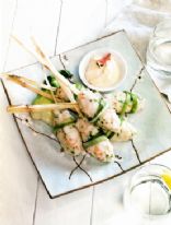 Lemongrasws Prawns with Miso Mayonnaise