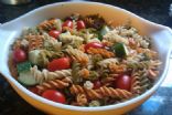 Cucumber and tomato pasta salad