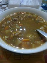 Black Lentil and Vegetable Soup