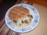 Phily Steak Cheese Sandwich Round