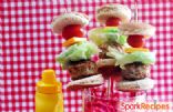 Skinny Cheeseburger Slider Kabobs