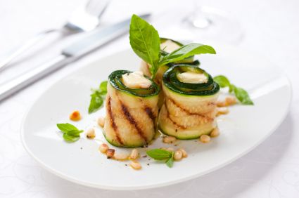 Grilled Zucchini with Feta and Pesto