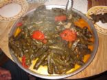 Stuff grape leaves and italian squash