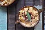 Pumpkin and  Cider Stove Top Mac n' Cheese with Turkey Bacon