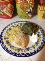 Baked Garlic Chicken Breast and Angel Hair Pasta