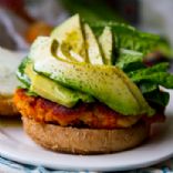 Sweet Potato Veggie Burger w/ Avocado