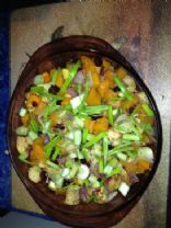 Jamaican Twist on Andrea's Butternut squash salad 