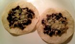 Easy Baked Black Bean, Rice & Chile Tostadas