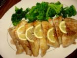 Flounder in lemon butter sauce