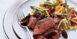 Grilled Steak with Black Beans, Corn and Tomatoes