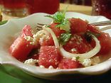 Watermelon Salad with Mint Leaves