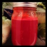 Juice: apple, beet, carrot, lemon, ginger 