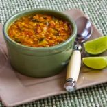 Mexican Red Lentil Stew with Lime and Cilantro