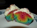 Rainbow Cupcakes with Vanilla Buttercream Frosting