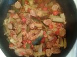 Sausage and Zuchinni Stir fry