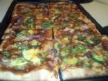 My Son's Homemade Vegetable BBQ Pizza