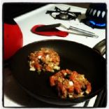 Salmon, Onion and Olive Burgers