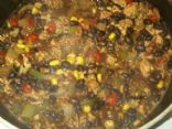 Mel's ground turkey black bean & corn chili